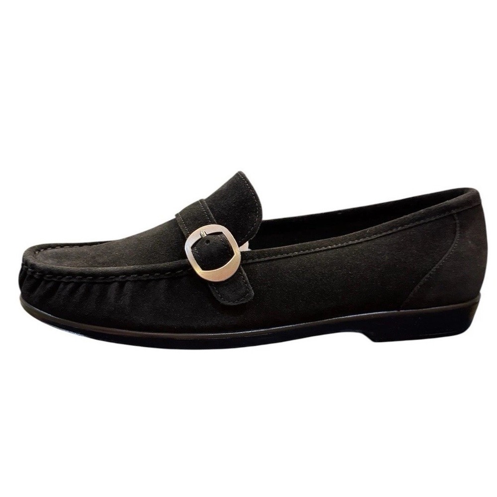 SAS LARA WOMAN SIZE 11.5 BLACK LOAFER TRIPAD COMFORT LEATHER BUCKLE The New Luxe